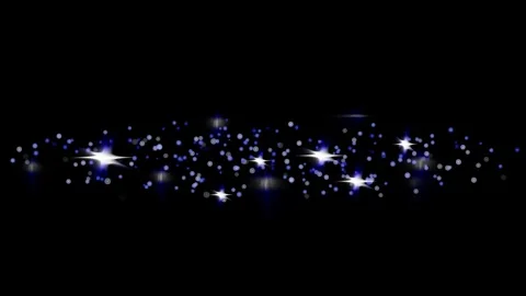 Night starry sky with  galaxy star  Looping animation on black background. Stock Footage 297744573