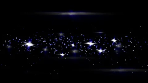 Night starry sky with  galaxy star  Looping animation on black background. Stock Footage 297744578