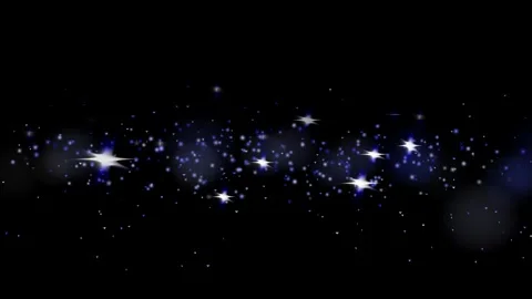 Night starry sky with  galaxy star  Looping animation on black background. Stock Footage 297744593