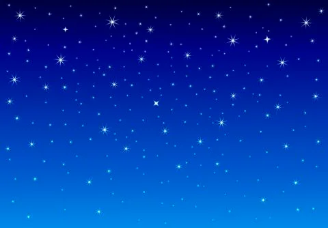 Night starry sky Stock Illustration