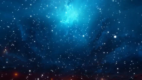 Night starry sky, milky way in beautiful  night horizon. Stock Footage