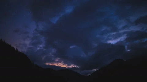 Night Starry Sky in Mountain Video stock 67980551