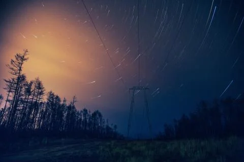 Night starry sky Stock Photos