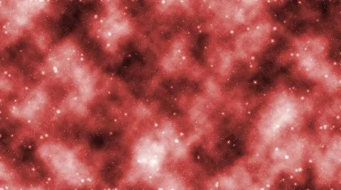 Night starry sky with red clouds Illustrazione stock