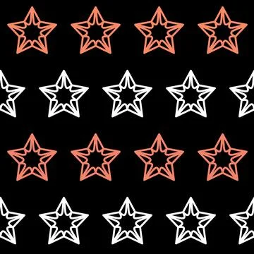 Night starry sky seamless pattern, star on dark background for design Illustrazione stock