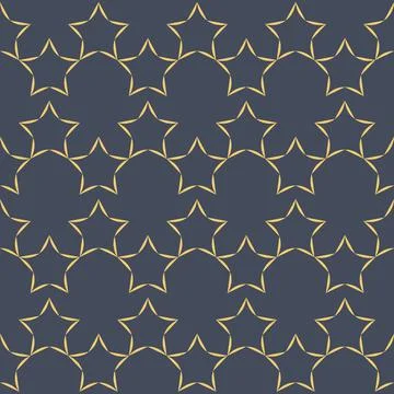 Night starry sky seamless pattern, star on dark background for design Stock Illustration