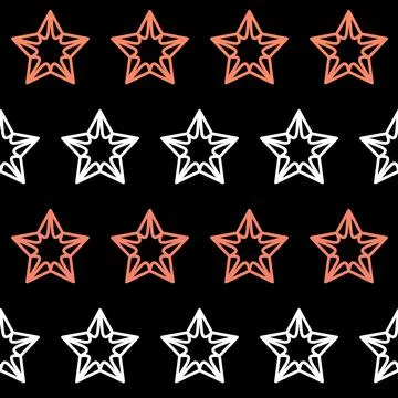 Night starry sky seamless pattern, star on dark background for design Stock Illustration