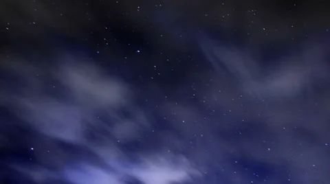 Night - Stars - Clouds Stock Footage 24259885
