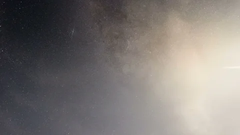 Night stars on sky Stock Footage 76584350
