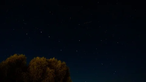 Night Stars Timelapse Stock Footage 88236779