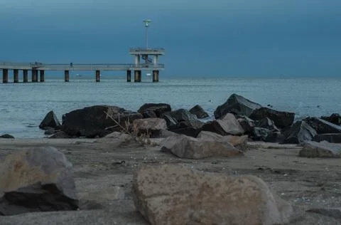 Night Stone Beach Stock Photos