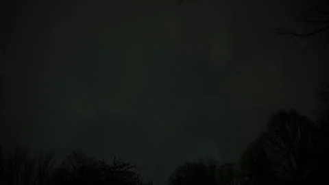 Night storm clouds with lightning in night sky. Dramatic thunderstorm, heavy Stock Footage 334050029