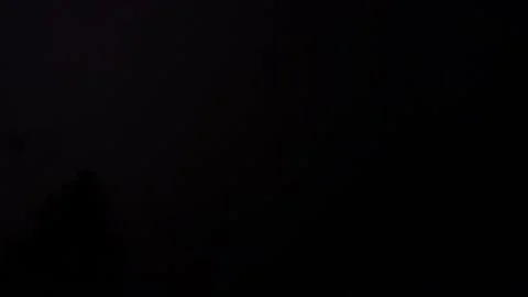 Night storm with lightning and thunder Stock Footage 132925037
