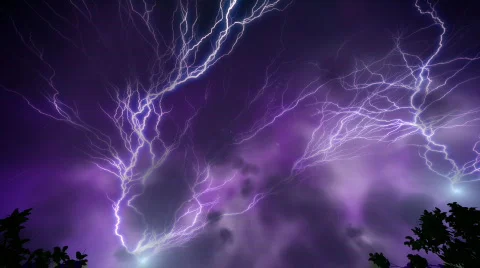 Night storm loop Stock Footage 829419
