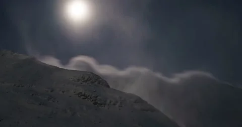 Night storm in the mountains Stock Footage 323647087