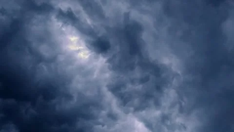 Night storm stormy clouds sky cloudscape swirling, strong wind Stock Footage 159975527