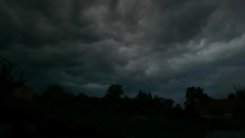 Night storm stormy clouds sky cloudscape swirling, strong wind Stock Footage 159975622