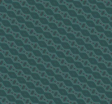 Night stormy bog stroke-based tileable outline background pattern with misty gra Stock Illustration