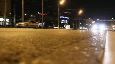 Night street Stock Footage