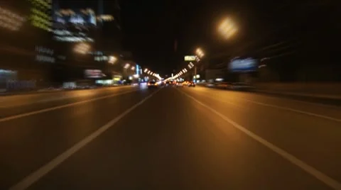 Night street Stock Footage 8557120