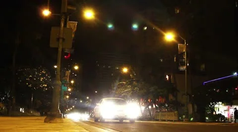 Night  street Stock Footage 8995519