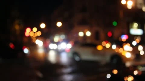 Night street Stock Footage 12427547