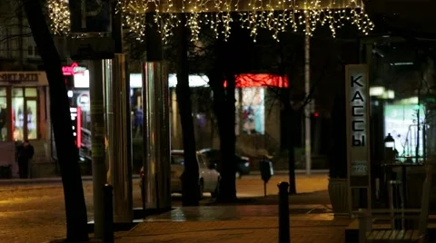 Night street Stock Footage 48731965