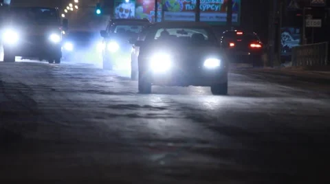 Night street Stock Footage 48834060