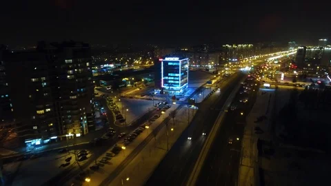 Night street Stock Footage 85670174