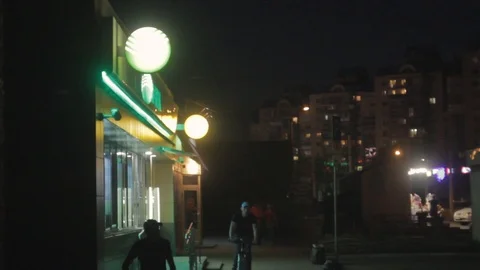 Night street 動画素材 89268416
