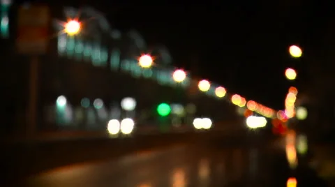 Night Street. Road Stock Footage 68348485