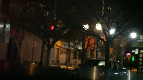 Night street scene Stock Footage 1003039