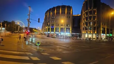Night streets of Budapest Hungary 13.08.2025 Stock Footage 315217536