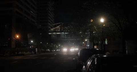 Night on the Streets of Louisville Stock Footage 82155953