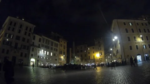 Night streets of Rome Video stock 101003069