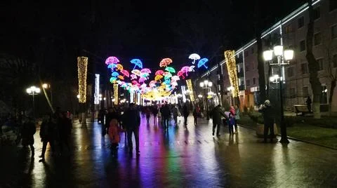 Night stroll Stock Photos