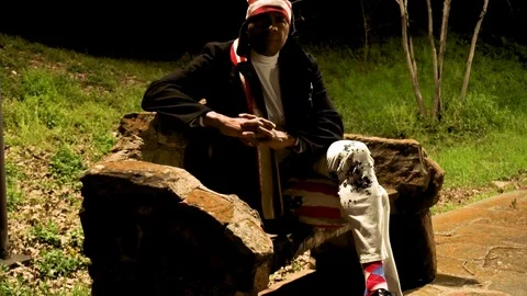 A night stroller Stock Footage 126308482