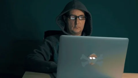 Night surfing internet. Computer Screen Reflection in Programmers Glasses Video stock 82724438