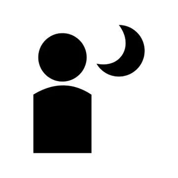 Night System Icon Stock Illustration