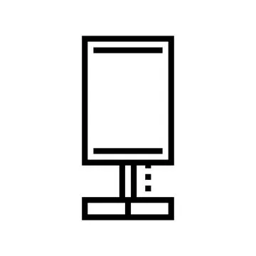 Night table lamp line icon vector illustration Stock Illustration