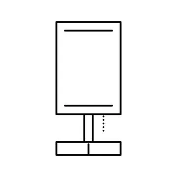 Night table lamp line icon vector illustration Stock Illustration