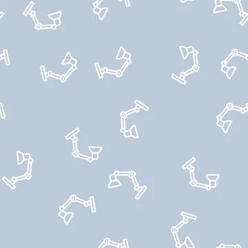 Night table lamp line vector seamless pattern Stock Illustration