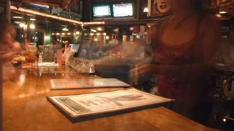 Night at the Tavern Stock Footage 10827673