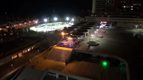 Night Tel Aviv Stock Footage 70708807