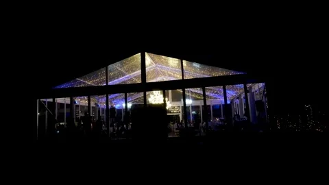 Night tent lighting Stockbeeldmateriaal 194477069