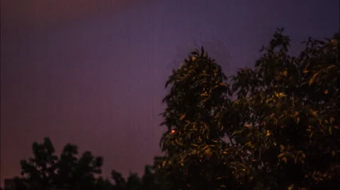 Night thunder-storm with lightnings Stock Footage 65178071