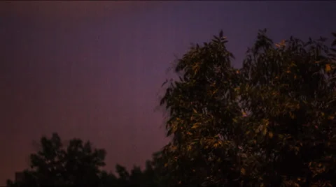 Night thunder-storm with lightnings Stock Footage 65178099