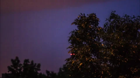 Night thunder-storm with lightnings Stock Footage 65178722