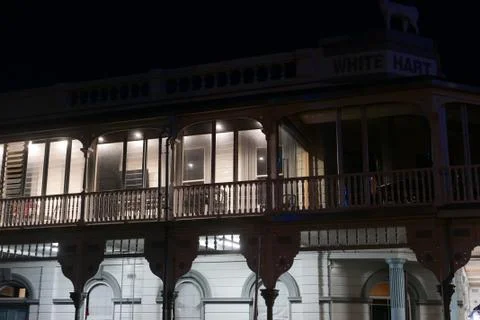 Night time balcony Stock Photos