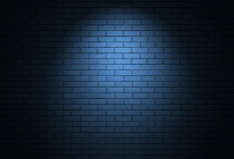 Night time brick wall background alley texture 스톡 사진